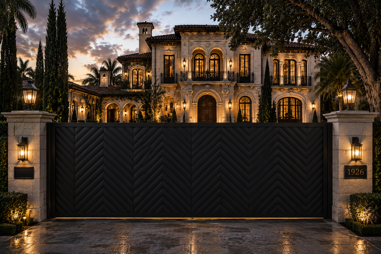 Old World Villa Chevron Gate