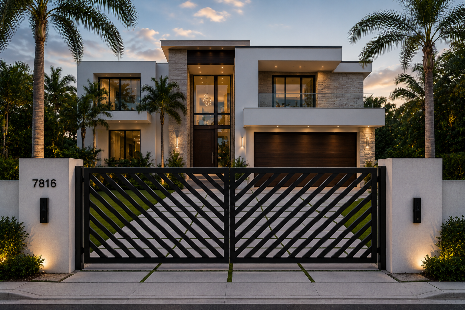 Diagonal Slat Elegance